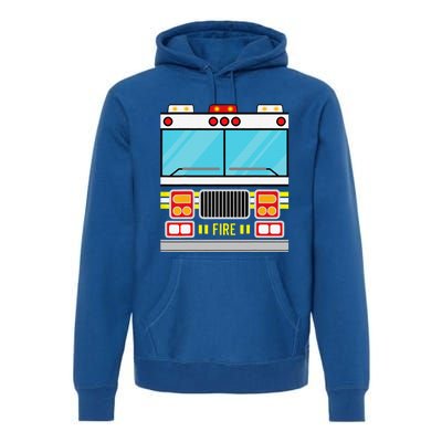 Fire Truck Costume Simple Easy Halloween Group Costume Premium Hoodie