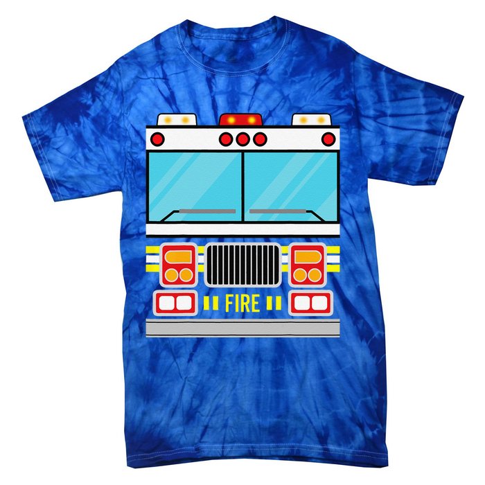 Fire Truck Costume Simple Easy Halloween Group Costume Tie-Dye T-Shirt