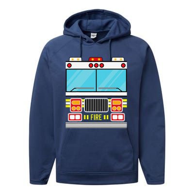 Fire Truck Costume Simple Easy Halloween Group Costume Performance Fleece Hoodie