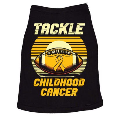 Football Tackle Childhood Cancer Awareness Doggie Tank