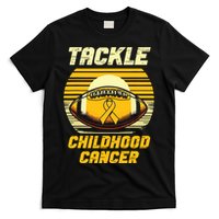 Football Tackle Childhood Cancer Awareness T-Shirt