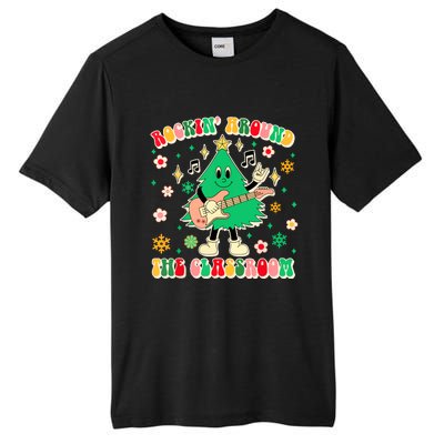 Funny Teacher Christmas Tree Vibes Rockin Around The Classroom Xmas Gift Tall Fusion ChromaSoft Performance T-Shirt