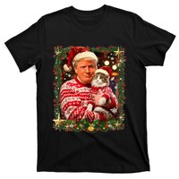 Funny Trump Christmas Sweater For Cat Lovers Ugly Xmas Sweatshirt T-Shirt