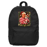 Funny Trump Christmas Sweater For Cat Lovers Ugly Xmas Sweatshirt 16 in Basic Backpack