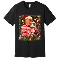 Funny Trump Christmas Sweater For Cat Lovers Ugly Xmas Sweatshirt Premium T-Shirt