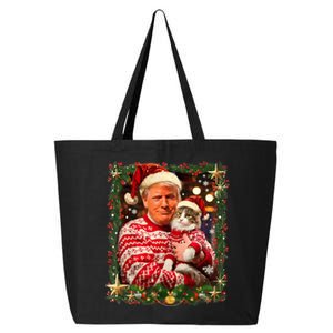 Funny Trump Christmas Sweater For Cat Lovers Ugly Xmas Sweatshirt 25L Jumbo Tote