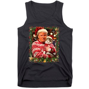 Funny Trump Christmas Sweater For Cat Lovers Ugly Xmas Sweatshirt Tank Top