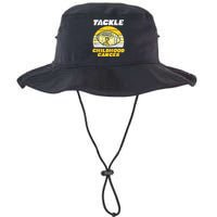 Football Tackle Childhood Cancer Retro Awareness Ribbon Legacy Cool Fit Booney Bucket Hat