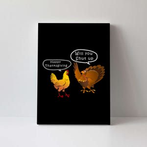 Funny Thanksgiving Chicken Vs Turkey Canvas