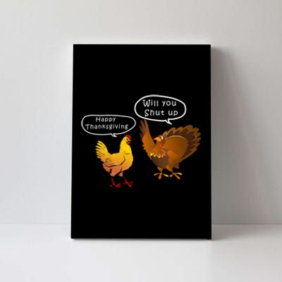 Funny Thanksgiving Chicken Vs Turkey Canvas