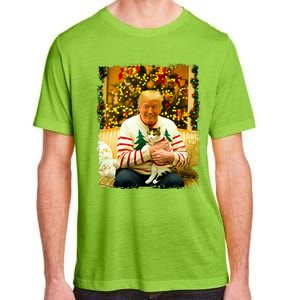 Funny Trump Christmas Sweater For Cat Lovers Xmas Pajamas Adult ChromaSoft Performance T-Shirt