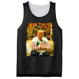 Funny Trump Christmas Sweater For Cat Lovers Xmas Pajamas Mesh Reversible Basketball Jersey Tank