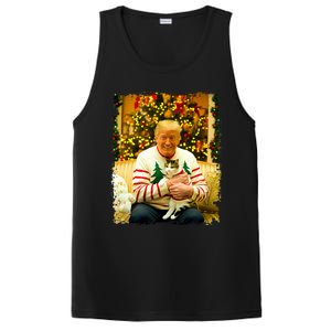 Funny Trump Christmas Sweater For Cat Lovers Xmas Pajamas PosiCharge Competitor Tank