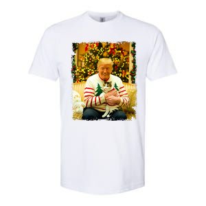 Funny Trump Christmas Sweater For Cat Lovers Xmas Pajamas Softstyle CVC T-Shirt