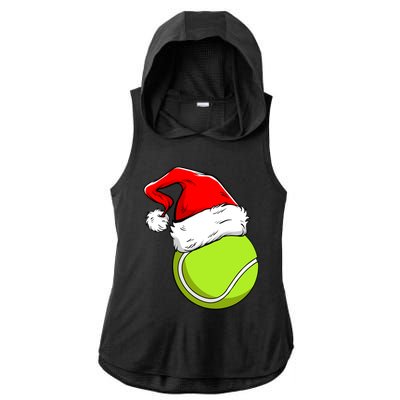 Funny Tennis Coach Player Gift Ball Christmas Xmas Holiday Gift Ladies PosiCharge Tri-Blend Wicking Draft Hoodie Tank