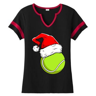 Funny Tennis Coach Player Gift Ball Christmas Xmas Holiday Gift Ladies Halftime Notch Neck Tee