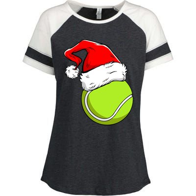 Funny Tennis Coach Player Gift Ball Christmas Xmas Holiday Gift Enza Ladies Jersey Colorblock Tee