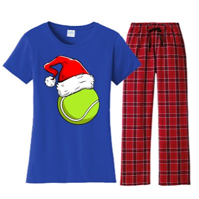 Funny Tennis Coach Player Gift Ball Christmas Xmas Holiday Gift Women's Flannel Pajama Set