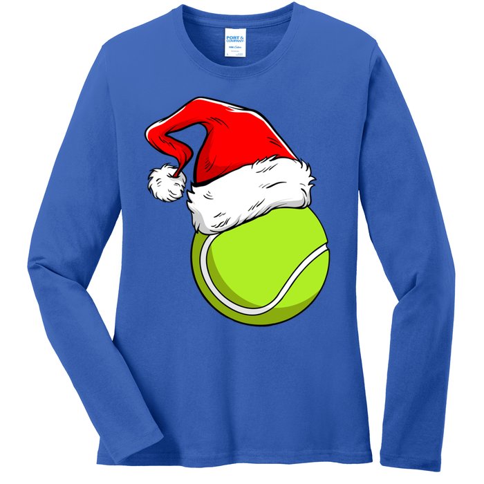 Funny Tennis Coach Player Gift Ball Christmas Xmas Holiday Gift Ladies Long Sleeve Shirt