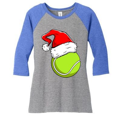 Funny Tennis Coach Player Gift Ball Christmas Xmas Holiday Gift Women's Tri-Blend 3/4-Sleeve Raglan Shirt