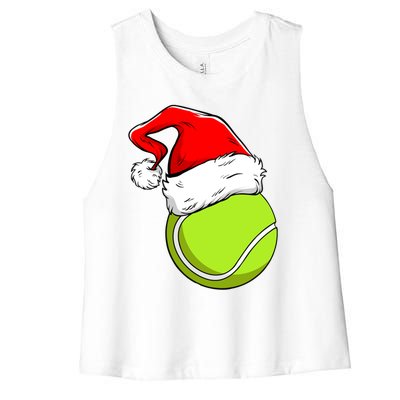 Funny Tennis Coach Player Gift Ball Christmas Xmas Holiday Gift Women's Racerback Cropped Tank