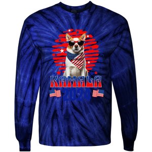 Funny This Childless Dog Mom Is Voting Kamala Harris 2024 Tie-Dye Long Sleeve Shirt