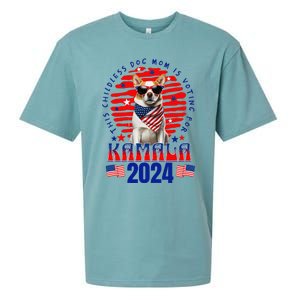 Funny This Childless Dog Mom Is Voting Kamala Harris 2024 Sueded Cloud Jersey T-Shirt