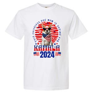 Funny This Childless Dog Mom Is Voting Kamala Harris 2024 Garment-Dyed Heavyweight T-Shirt