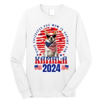 Funny This Childless Dog Mom Is Voting Kamala Harris 2024 Long Sleeve Shirt