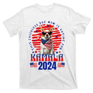 Funny This Childless Dog Mom Is Voting Kamala Harris 2024 T-Shirt