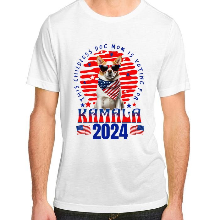 Funny This Childless Dog Mom Is Voting Kamala Harris 2024 Adult ChromaSoft Performance T-Shirt