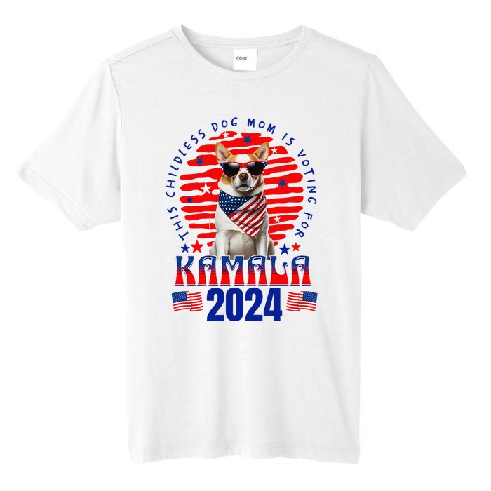 Funny This Childless Dog Mom Is Voting Kamala Harris 2024 Tall Fusion ChromaSoft Performance T-Shirt