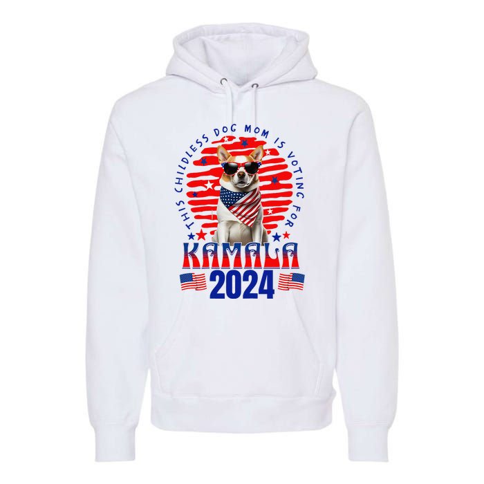 Funny This Childless Dog Mom Is Voting Kamala Harris 2024 Premium Hoodie