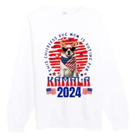 Funny This Childless Dog Mom Is Voting Kamala Harris 2024 Premium Crewneck Sweatshirt