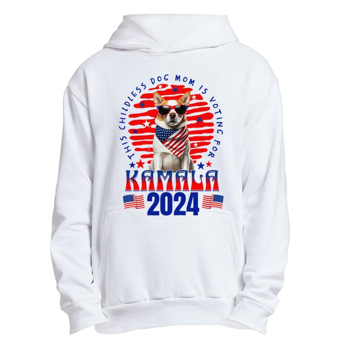 Funny This Childless Dog Mom Is Voting Kamala Harris 2024 Urban Pullover Hoodie