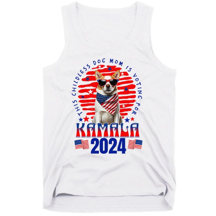 Funny This Childless Dog Mom Is Voting Kamala Harris 2024 Tank Top