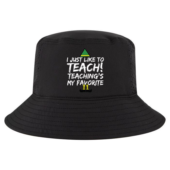 Funny Teacher Christmas Teaching Is My Favorite Cool Comfort Performance Bucket Hat
