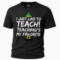 Funny Teacher Christmas Teaching Is My Favorite Cooling Performance Crew T-Shirt