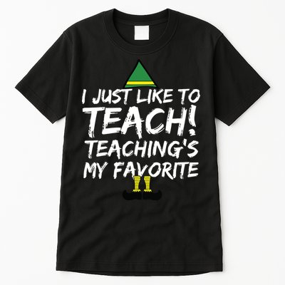 Funny Teacher Christmas Teaching Is My Favorite Tall T-Shirt