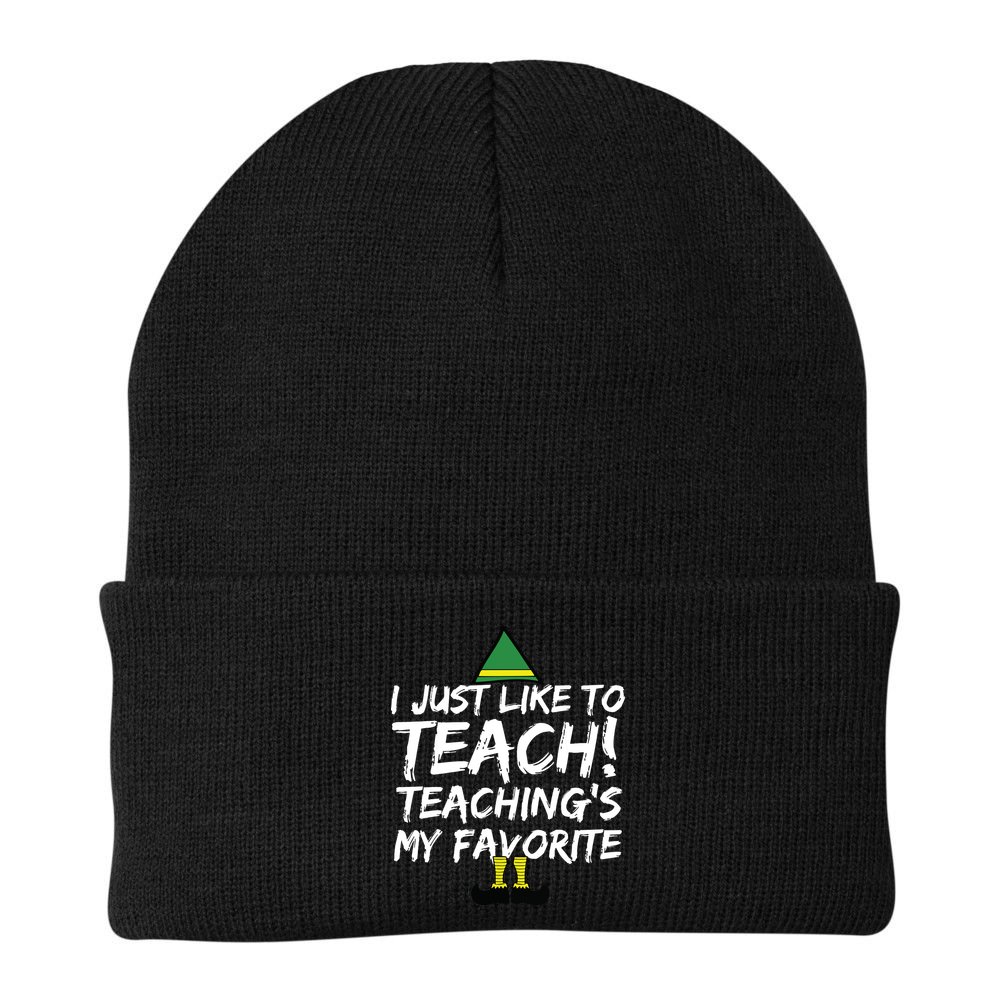 Funny Teacher Christmas Teaching Is My Favorite Beanie
