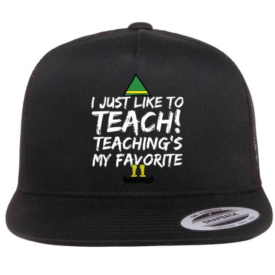 Funny Teacher Christmas Teaching Is My Favorite Flatbill Hat