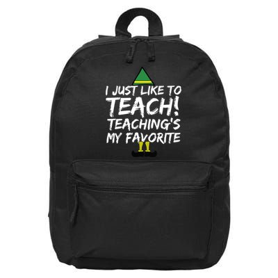 Funny Teacher Christmas Teaching Is My Favorite 16 in Basic Backpack