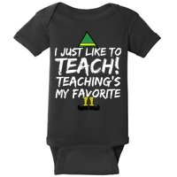 Funny Teacher Christmas Teaching Is My Favorite Baby Bodysuit