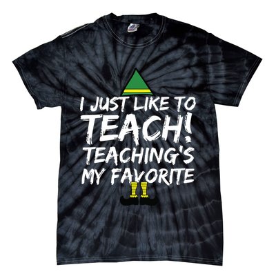 Funny Teacher Christmas Teaching Is My Favorite Tie-Dye T-Shirt