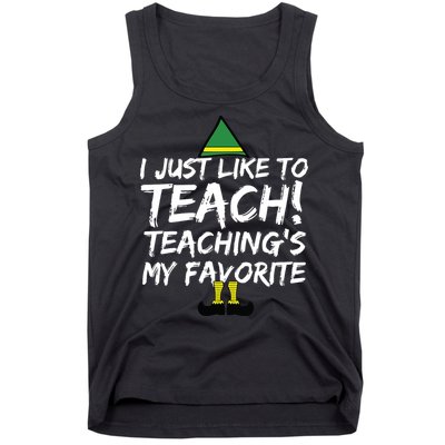 Funny Teacher Christmas Teaching Is My Favorite Tank Top