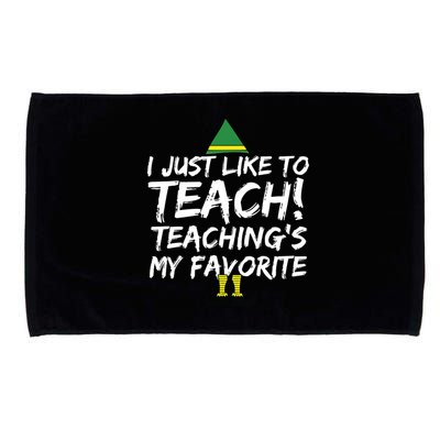 Funny Teacher Christmas Teaching Is My Favorite Microfiber Hand Towel