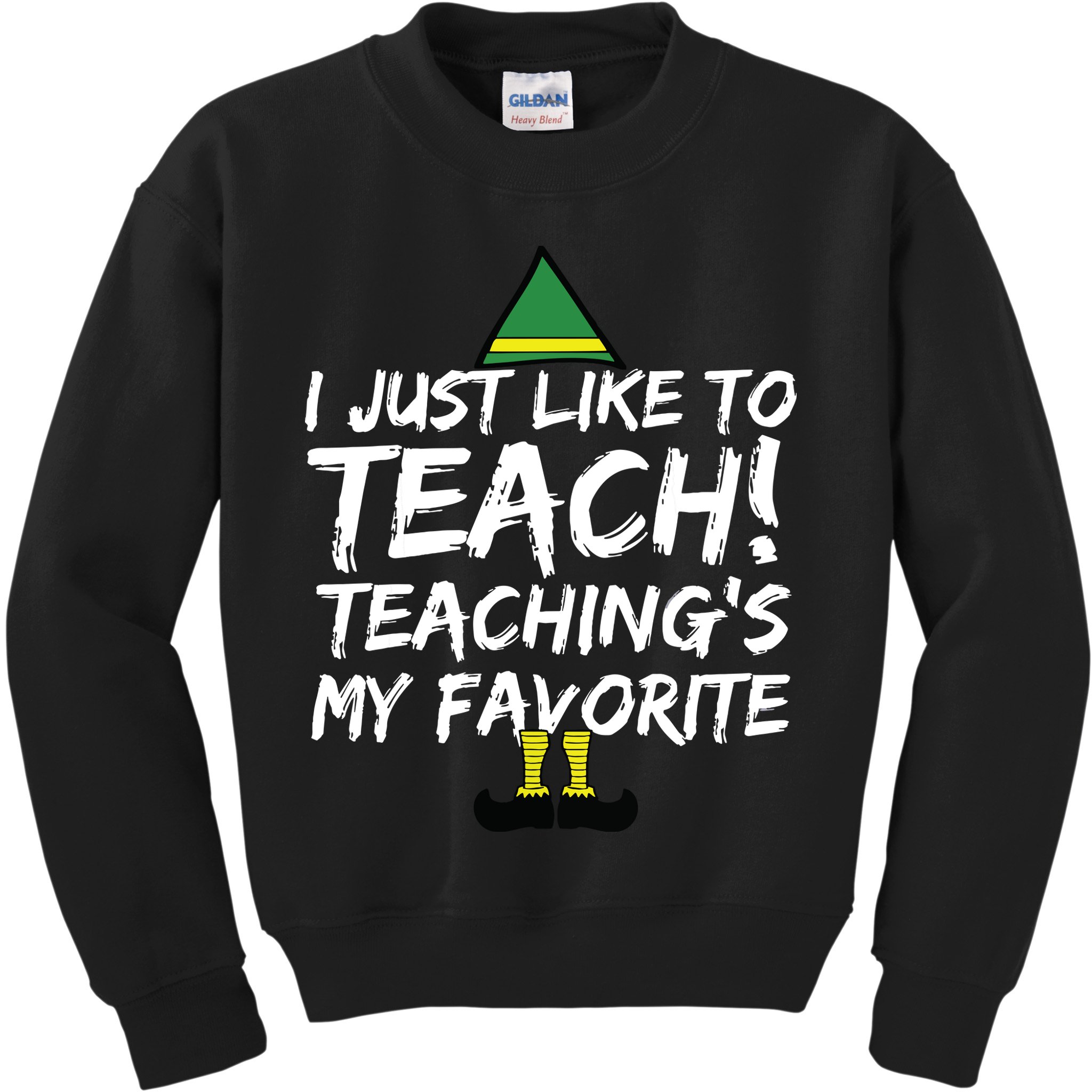 Funny Teacher Christmas Teaching Is My Favorite Kids Sweatshirt