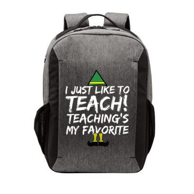 Funny Teacher Christmas Teaching Is My Favorite Vector Backpack