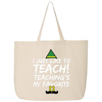 Funny Teacher Christmas Teaching Is My Favorite 25L Jumbo Tote