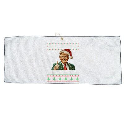 Funny Trump Christmas Make Christmas Great Again Large Microfiber Waffle Golf Towel